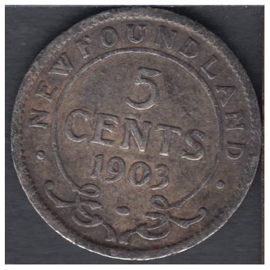 1903 - VG - 5 Cents - Newfoundland