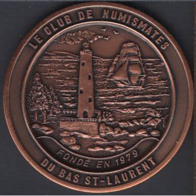 Bas St-Laurent Club Numismatique - 1989 - 1979 - 10 Years - Copper - Medal