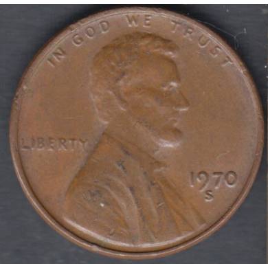 1970 S - AU - UNC - Large Date - Lincoln Small Cent