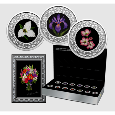 2020 $3 Dollars - Floral Emblems of Canada 13-Coin Series - Pure Silver Coloured