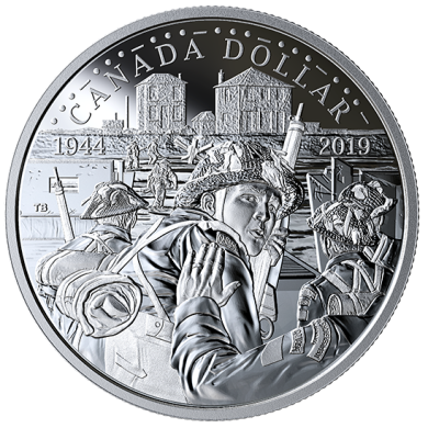 2019 - $1 - Proof Silver Dollar - The 75th Anniversary of D-Day