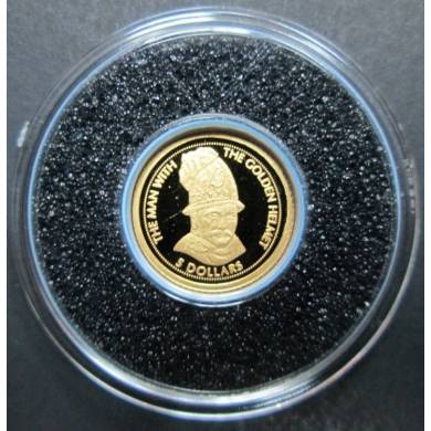 2009 Cook Islands $5 Fine Gold Proof Coin - Man with Gold Helmet - NO TAX