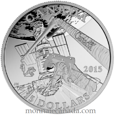 2015 - $15 - pices en argent fin - Exploration du Canada -  L'exploration spatiale