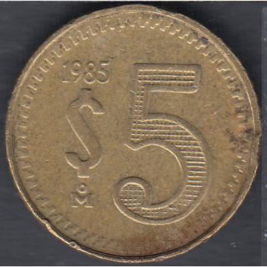 1985 Mo - 5 Pesos - Mexique