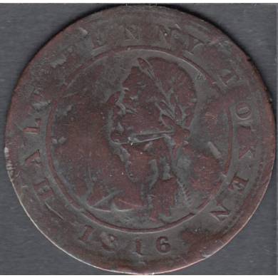1816 - Filler - Private Token Montreal - Half Penny Token - LC-12