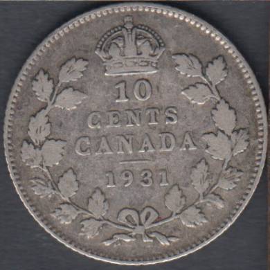 1931 - Fine - Canada 10 Cents