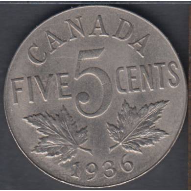 1936 - B. Unc - Canada 5 Cents