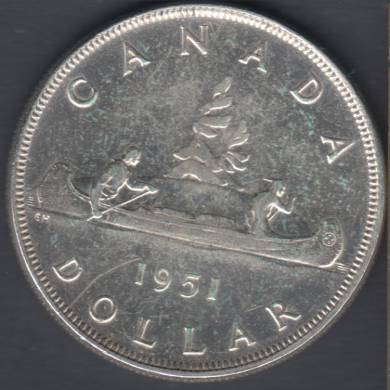 1951 - EF/AU - Cleaned - Canada Dollar
