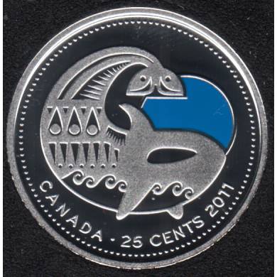 2011 - Proof - Baleine Col. - Argent - Canada 25 Cents
