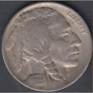 1925 - Fine - Indian Head - 5 Cents USA