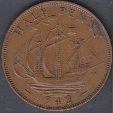 1942 - Half Penny - Grande Bretagne