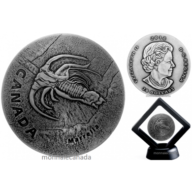 2018 - $20 - 1 oz. Pure Silver Coin - Ancient Canada: Marrella