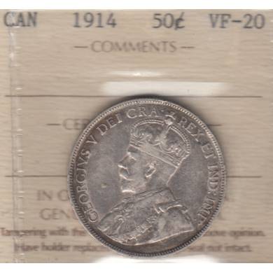 1914 - VF-20 - ICCS - Canada 50 Cents