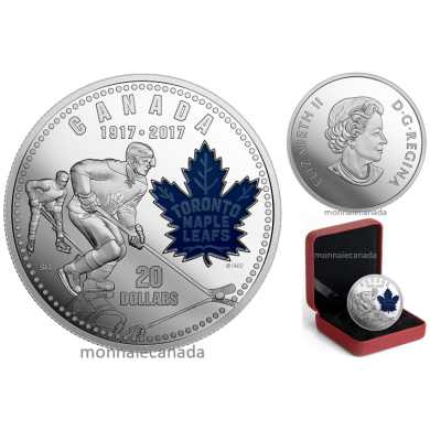 2017 - $20 - 1 oz. Pure Silver Coin - The Toronto Maple Leafs: 100 Years of Passion