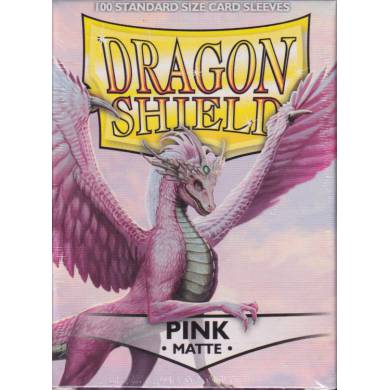 Dragon Shield - 100 Standard Size Card Sleeves Matte Pink