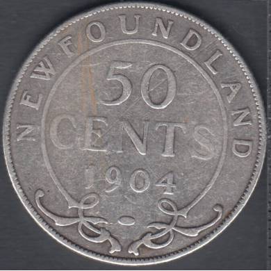 1904 H - VG - 50 Cents - Newfoundland