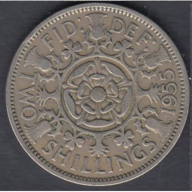 1955 - Florin (Two Shillings) - Grande  Bretagne