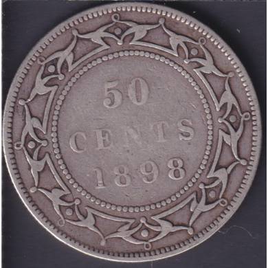 Terre Neuve - 1898 - Obverse #2 - Small 'W' - VG - 50 Cents