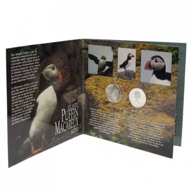 1995 Proof Silver 50 cent Birds of Canada Set Atlantic Puffin + Whooping Crane