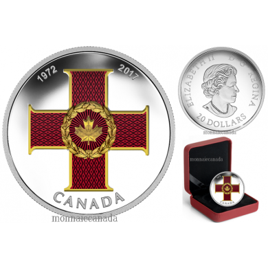 2017 - $20 - 1 oz argent - Distinctions honorifiques canadiennes : 45e ann. la Croix de la Vaillance