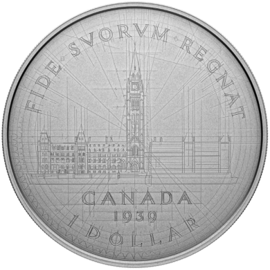 2024 - $1 - Fine Silver Coin  Emanuel Hahn's Original Sketch: Parliament