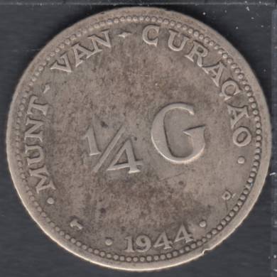 1944 D - 1/4 Gulden - Curacao