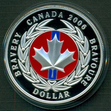 2006 Dollar en Argent Fin Médaille de la Bravoure Émaillé Épreuve Numismatique