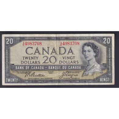 1954 $20 Dollars - F/VF - Beattie Coyne - Prefix I/E