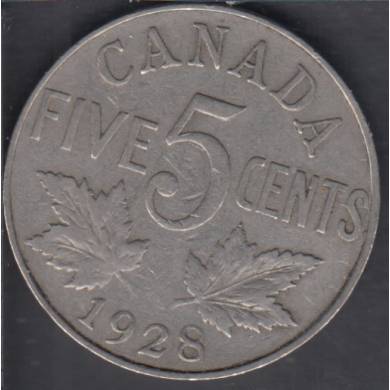 1928 - Fine - Canada 5 Cents