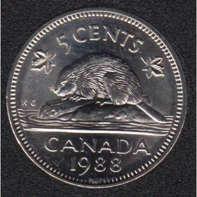 1988 - B.Unc - Canada 5 Cents