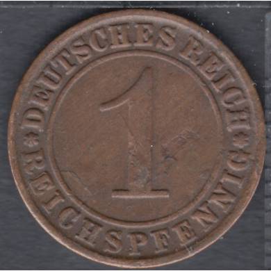 1924 J - 1 Reichspfennig - Allemagne