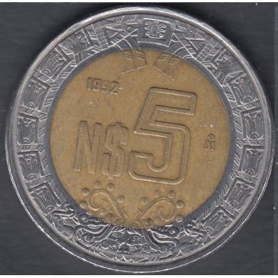 1992 Mo - 5 Pesos - Mexico