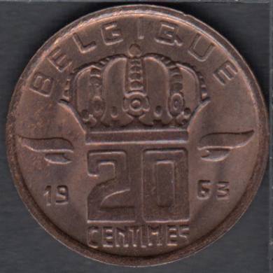1963 - 20 Centimes - (Belgique) - B. Unc - Belgium