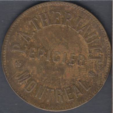1895 - P. A. Theriault - Epicerie - Montreal -Payable en Marchandise - 50 Centins - Bow #2967a
