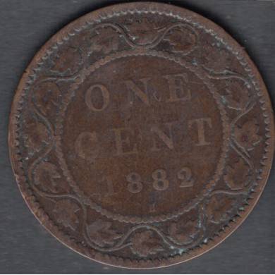1882 H - VG - Obverse #2 - Canada Large Cent
