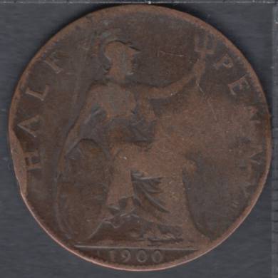 1900 - Half Penny - Damage - Great Britain