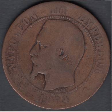 1854 K - 10 Centimes - France