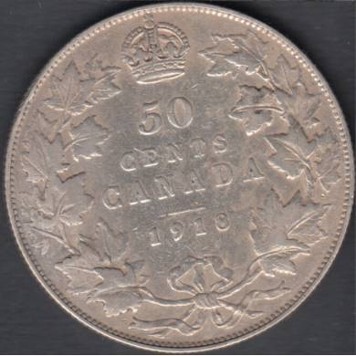 1918 - Fine - Damaged - Canada 50 Cents