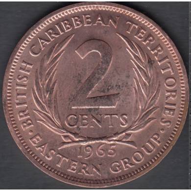 1965 - 2 Cents - B. Unc - East Caribbean States