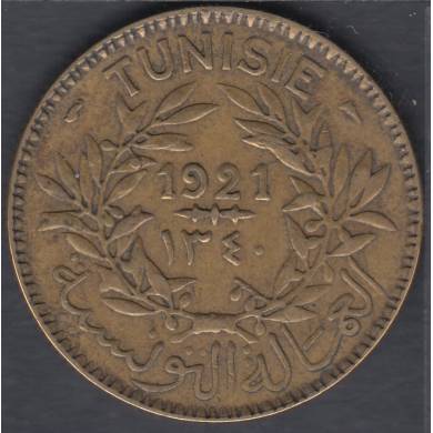 1921 (AH 1340) - 2 Francs - Tunisia