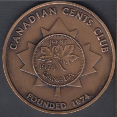 Jerome Remick - 1974 - Canadian Cent Club -  Copper - Medal