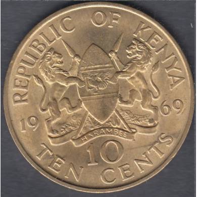 1969 - 10 Cents - B. Unc - Kenya