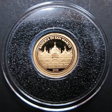 2009 Samoa $1 Fine Gold Proof Coin - St.Mark's Basilica - NO TAX