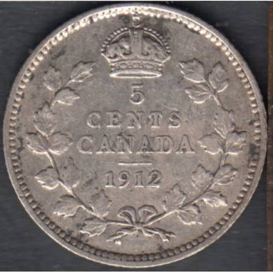 1912 - VF - Canada 5 Cents