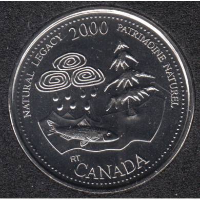 2000 - #5 NBU - Patrimoine Naturel - Canada 25 Cents