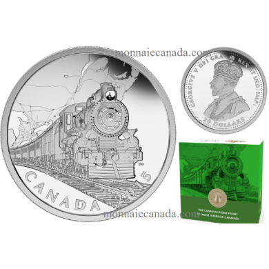 2015 - $20 - 1 oz. Fine Silver Coin - The Canadian Home Front: Transcontinental Railroad