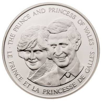 1983 - SILVER Canada Prince & Princess of Wales Medallion Medal - Diana & Charles