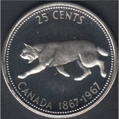 1967 - Specimen - Heavy Cameo - Canada 25 Cents