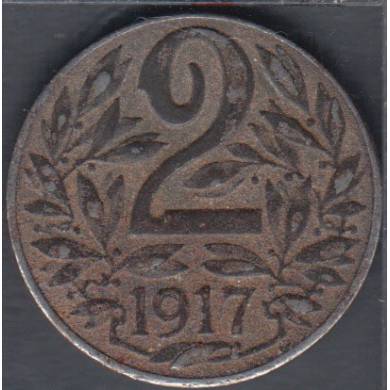 1917 - 2 Heller - Autriche