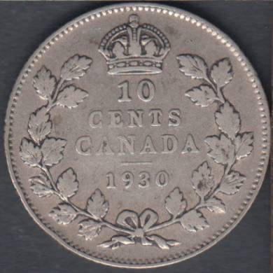 1930 - F/VF - Canada 10 Cents